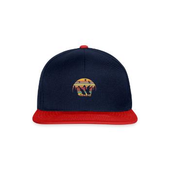 Indian Running Duck Retro Bottle Duck Vintage - Casquette snapback - bleu marine/rouge - Devant