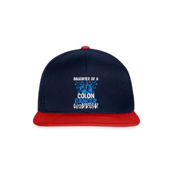 Colon Cancer Awareness Month Daughter - Snapback Cap - navy/red - Front