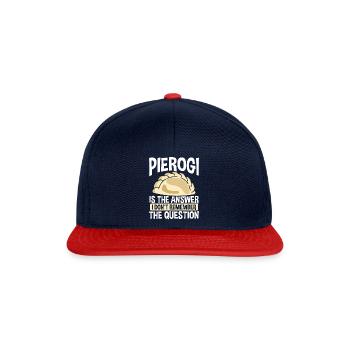Pierogi is the answer Traditional Polish Maker - Snapback Cap - navy/red - Front