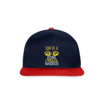 Ruban du Mois de la sensibilisation au cancer des os de Son - Casquette snapback - bleu marine/rouge - Devant