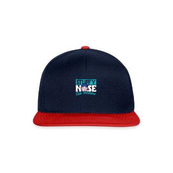 Stuffy Nose Club Member Shirt Geschenk - Snapback Cap - Navy/Rot - Vorne
