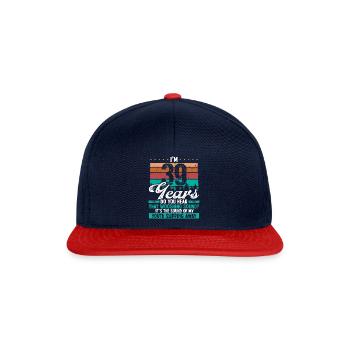 39 Year Old Funny Getting Old Humor Birthday Idea - Snapback Cap - Navy/Rot - Vorne
