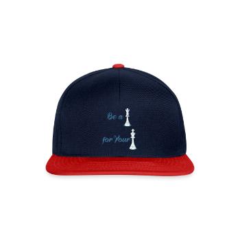 Be A Queen For Your King - Chess Couple - Snapback Cap - navy/red - Front