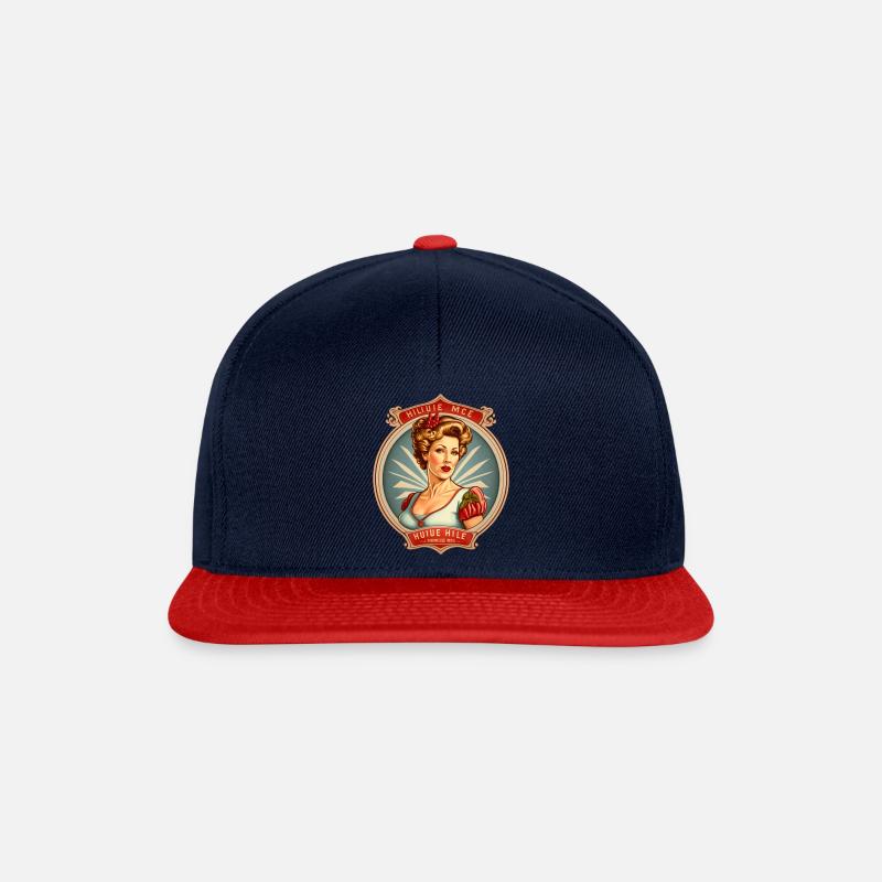 Perfekte Ehefrau - Snapback Cap - Navy/Rot