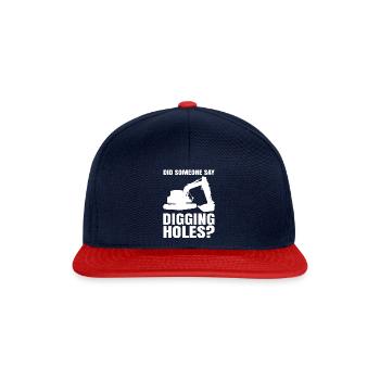 Conducteur d’excavatrice Conducteur d’excavatrice Cadeaux Hommes Construction - Casquette snapback - bleu marine/rouge - Devant