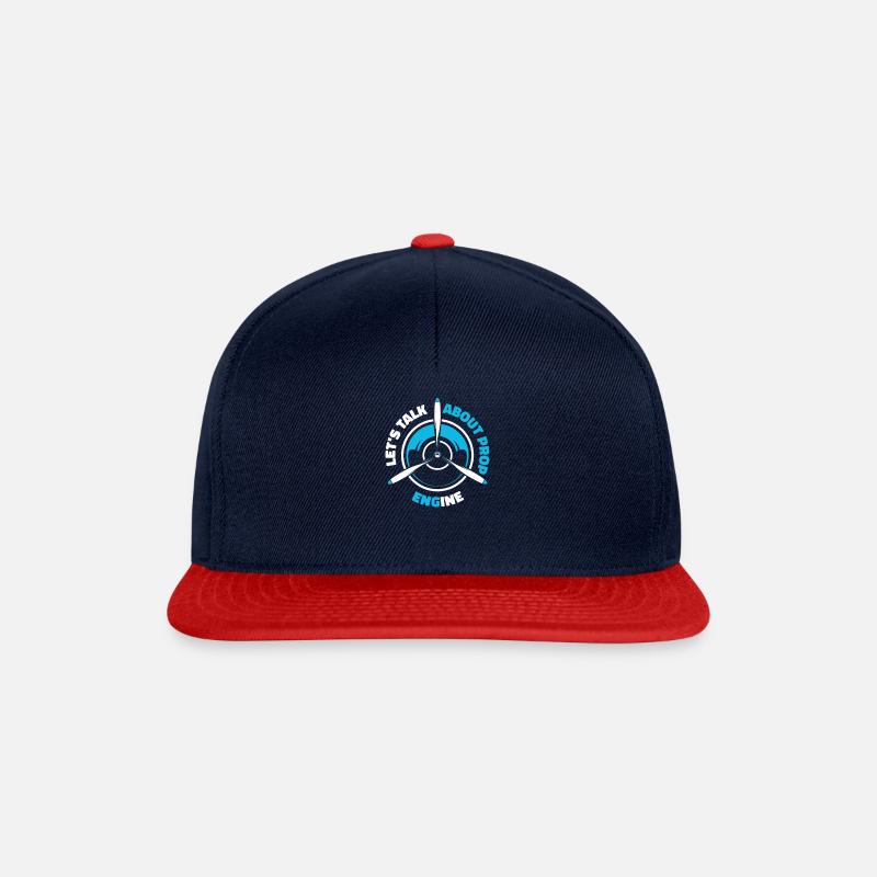 Flugzeug Mechaniker Propeller - Snapback Cap - Navy/Rot