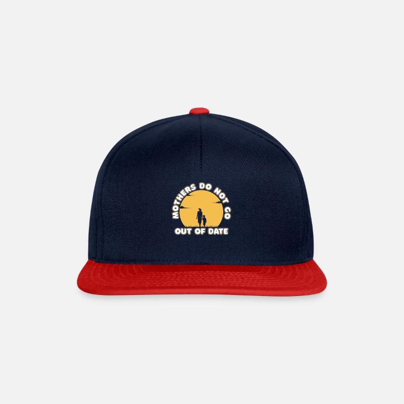 Mom Mutter - Snapback Cap - Navy/Rot