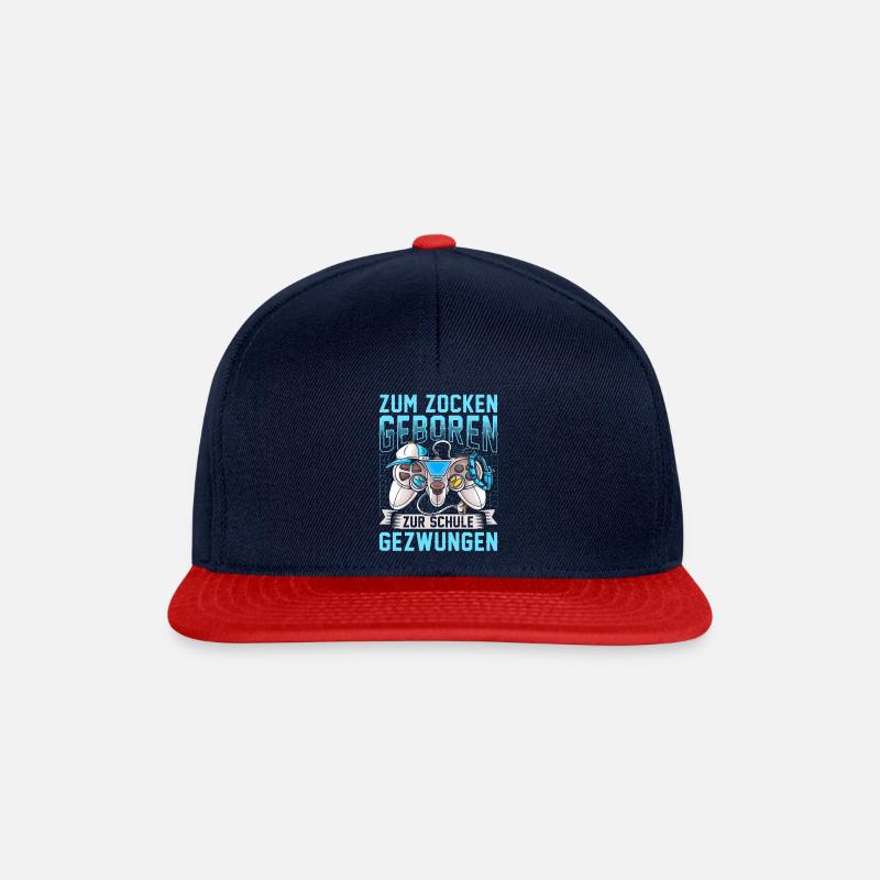 Zocken - Snapback Cap - Navy/Rot