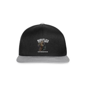 Sensemann mit Sense -Gothic - Snapback Cap - Schwarz/Grau - Vorne