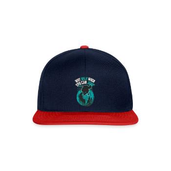 Why Walk Funny Freerunner Acro Parkour - Snapback Cap - Navy/Rot - Vorne