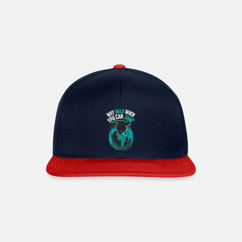 Why Walk Funny Freerunner Acro Parkour - Snapback Cap - Navy/Rot