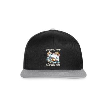 Fluss Rafting - Snapback Cap - Schwarz/Grau - Vorne