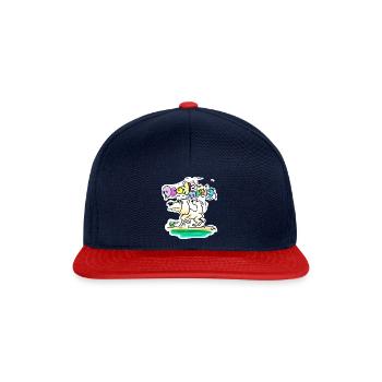 doodlemania - Snapback Cap - Navy/Rot - Vorne