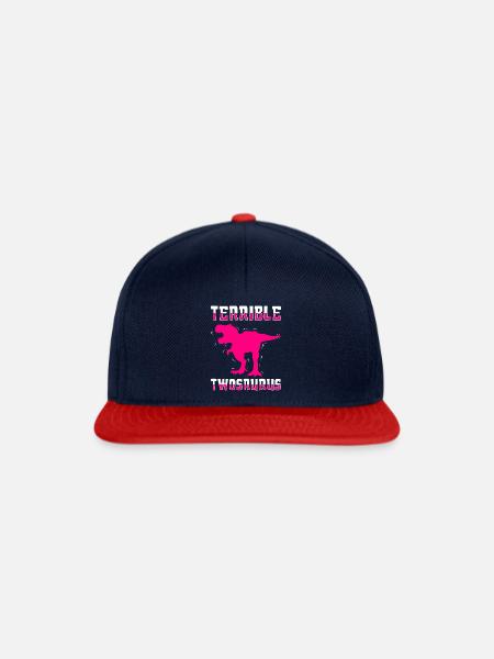Schrecklicher Twosaurus - Snapback Cap - Navy/Rot