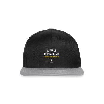Barkeeper Mixologe Alkohol Getränke Barmann - Snapback Cap - Schwarz/Grau - Vorne