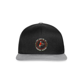 Zirkus Luftseiden Aeralist Akrobatik Trapez - Snapback Cap - Schwarz/Grau - Vorne