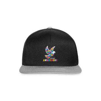 Autism Awareness puzzles piece - Snapback Cap - black/grey - Front