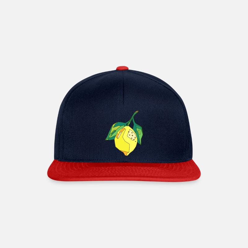 Zitrone - Snapback Cap - Navy/Rot