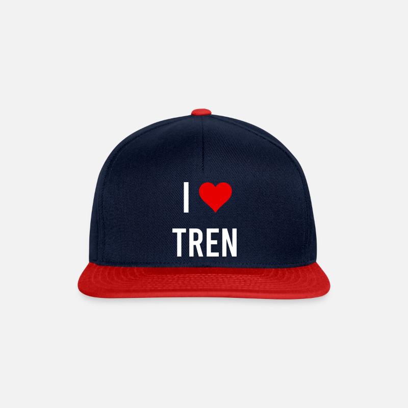 I Love Tren - Snapback Cap - Navy/Rot