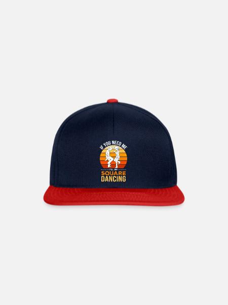 Witziger Square Dance Spruch - Snapback Cap - Navy/Rot