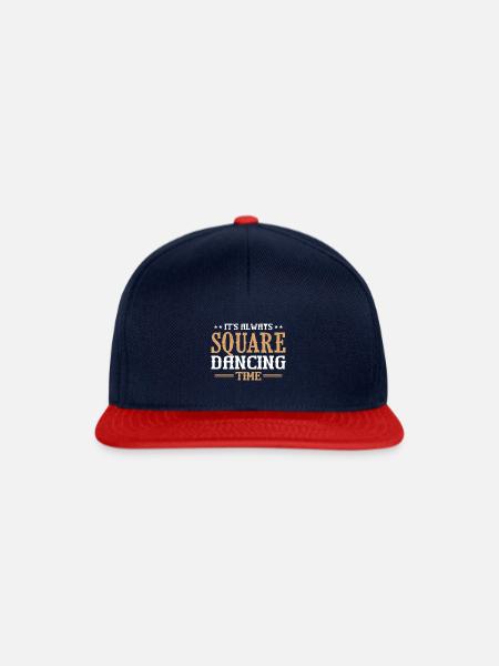 Witziger Square Dance Spruch - Snapback Cap - Navy/Rot