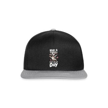 Greyhound Windhund Fucked Up Day - Snapback Cap - Schwarz/Grau - Vorne