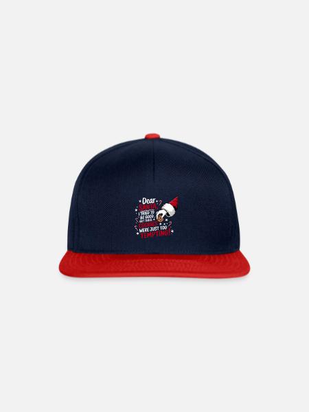 Weihnachtszeit Kekse Lebkuchen Backen - Snapback Cap - Navy/Rot