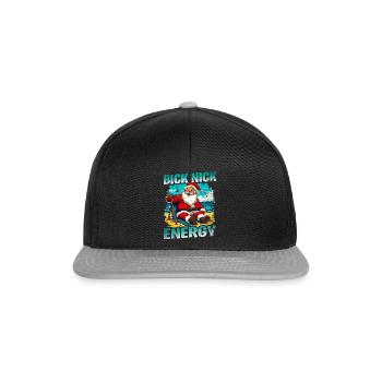 Big Nick Energy Funny Santa Claus Christmas - Snapback Cap - black/grey - Front