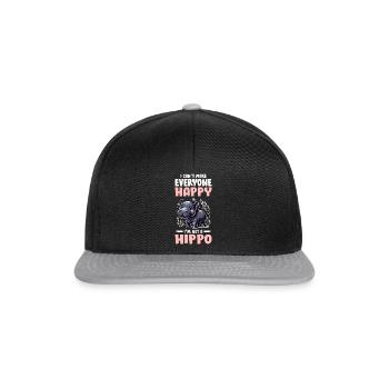 Nilpferd - Snapback Cap - Schwarz/Grau - Vorne