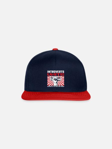 Introvertierte Vereinigen Sich - Snapback Cap - Navy/Rot