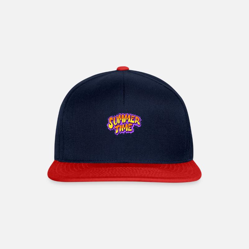 Summer Time Graffiti - Snapback Cap - navy/red