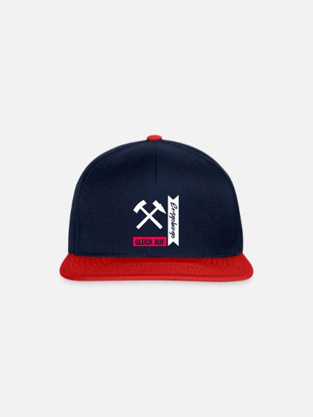 Erzgebirge Bergmann Gruss - Snapback Cap - Navy/Rot