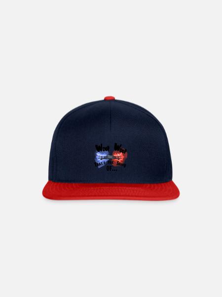 Woop Woop Thats The Sound of da Police blanc - Casquette snapback - bleu marine/rouge