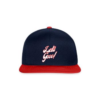 Let's Gooo! - Snapback Cap - navy/red - Front