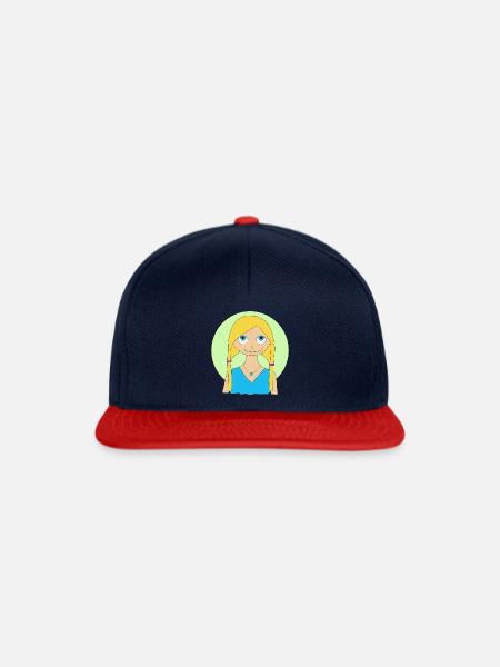 Mangamädchen - Snapback Cap - Navy/Rot