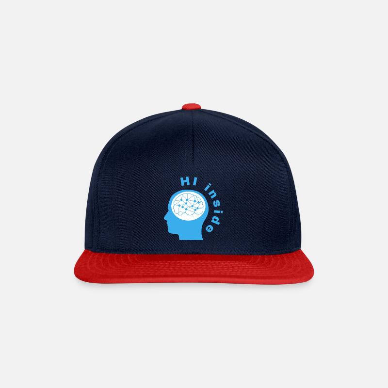 Human Intelligence inside - Snapback Cap - navy/red