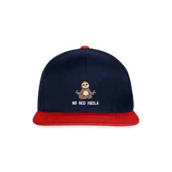 Schwäbisch No ned Hudla Faultier Yoga - Snapback Cap - Navy/Rot - Vorne