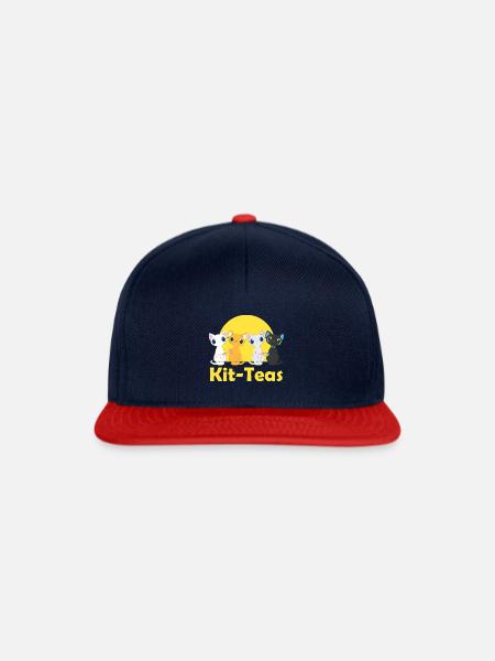Kitties Tea Party Tea Shop Arbeiter - Snapback Cap - Navy/Rot