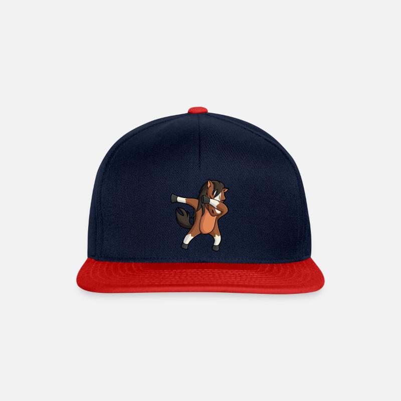 Dabbendes Pferd - Snapback Cap - Navy/Rot