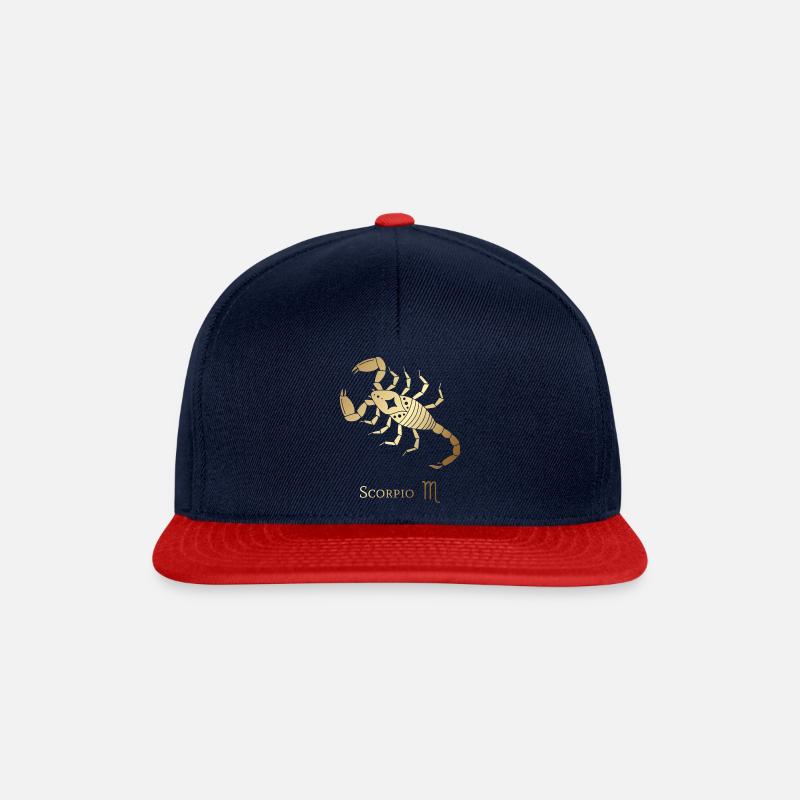 SKORPION - Snapback Cap - Navy/Rot