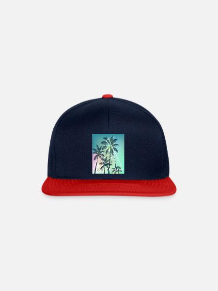 Urlaub Shirt - Snapback Cap - Navy/Rot