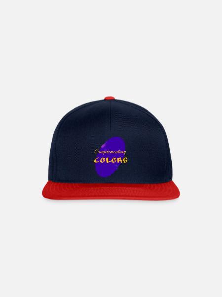 Komplementärfarben1 - Snapback Cap - Navy/Rot