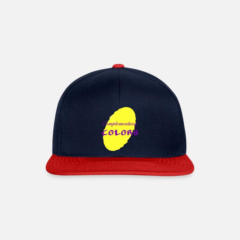 Komplementärfarben3 - Snapback Cap - Navy/Rot
