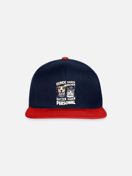 Witziger Spruch für Hundeliebhaber - Snapback Cap - Navy/Rot