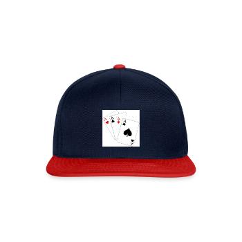 carré d as - Casquette snapback - bleu marine/rouge - Devant