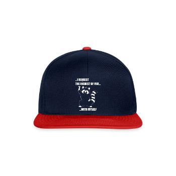 ...I REQUEST THE HIGHEST OF FIVE... - Snapback Cap - Navy/Rot - Vorne