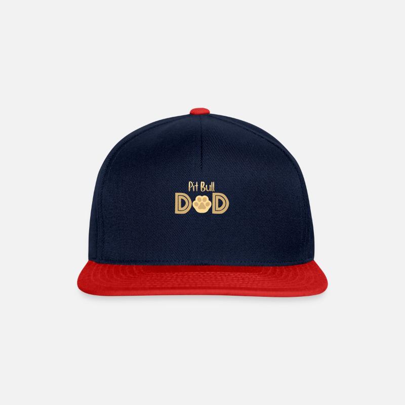 Pit Bull Dad - Snapback Cap - navy/red