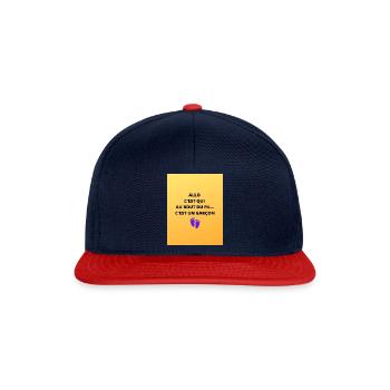 C EST UN GARÇON - Casquette snapback - bleu marine/rouge - Devant