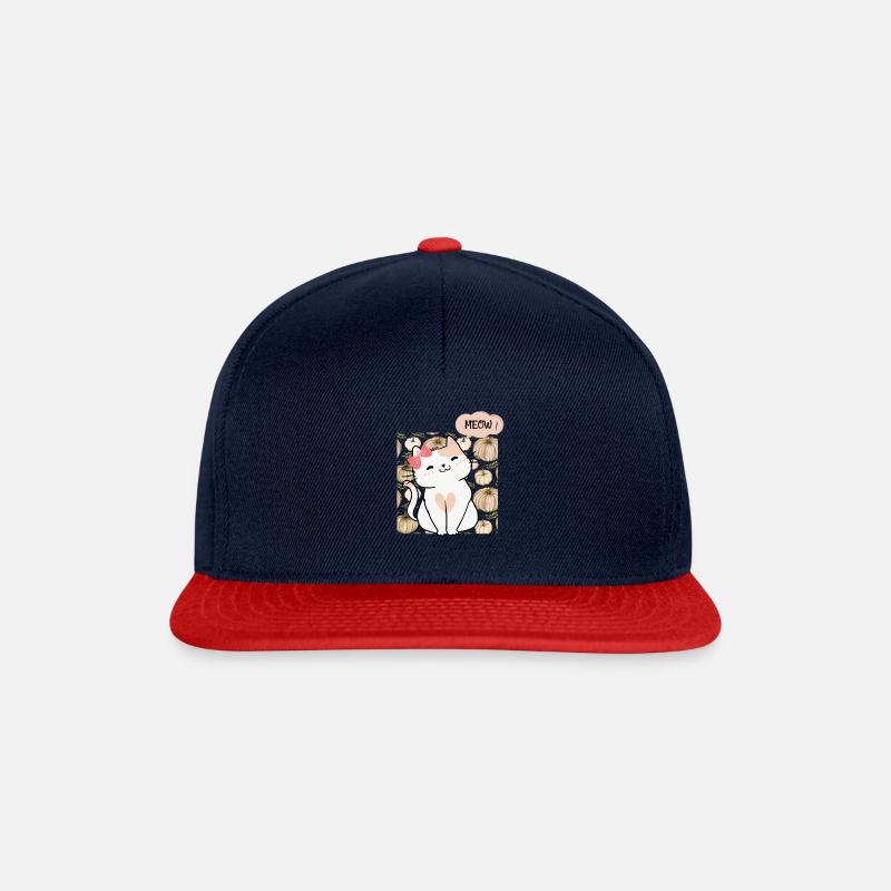CuteCat meow - Casquette snapback - bleu marine/rouge