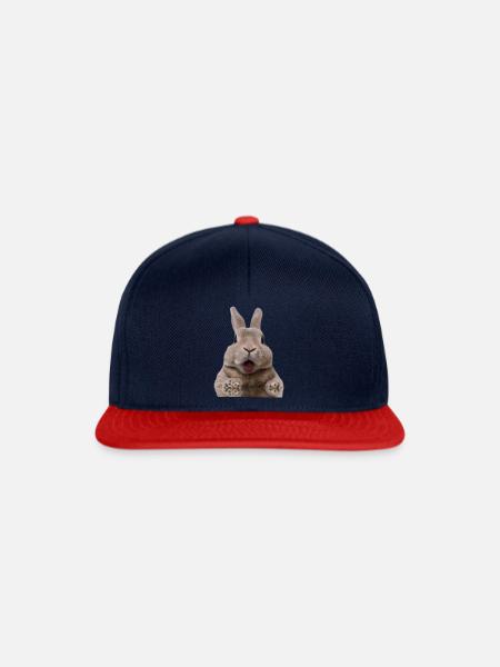 Kaninchen - Snapback Cap - Navy/Rot